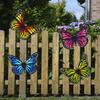 Striped Butterfly Fine Metal Wall Decoration Toy For Garden Home Gift Decor