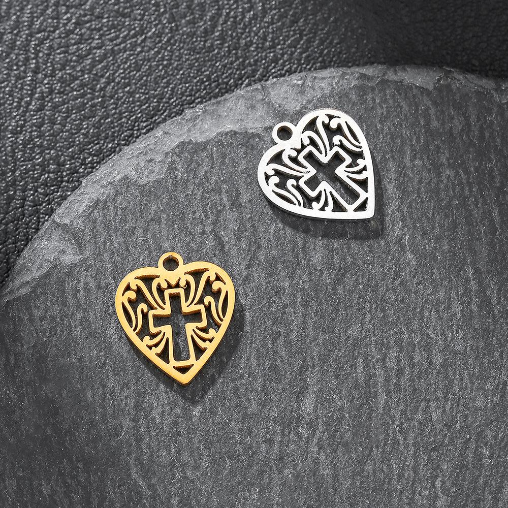 Stainless Steel Heart Pendant Blank Disc for DIY Marking