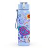 1PC Paisley Boho Mandala 750ml Color Plastic Sports Water Bottle Leakproof Flip Straw Lid Suitable for Sports Office Home Use