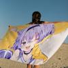 N-Nekomata Okayu Cartoon Microfiber Blanket Quick Drying Beach Towels Oversized Printing Super Absorbent Pool Towel Blanket