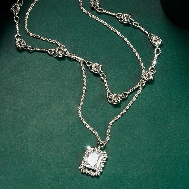 SACE GEMS Classic Luxury Zircon Women Pendant Necklace Jewelry Wedding Promise Party Gift