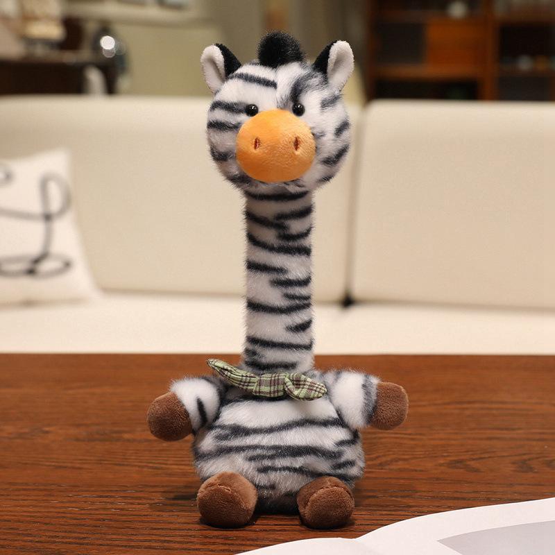 5 Stile Biegsames Langhals-Tier-Stofftier Schüttelbare Stoffpuppe Giraffe Zebra Alpaka Frosch Pinguin Flauschig Für Geschenke. 23cm