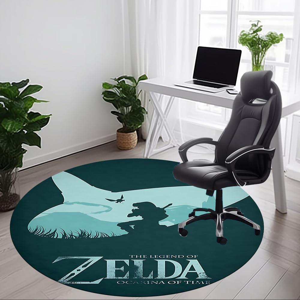 1pc Legend Zelda Office Round Area Rug, Under Office Chairs Bedroom Living Room Home Decor, Room Decoa1016218