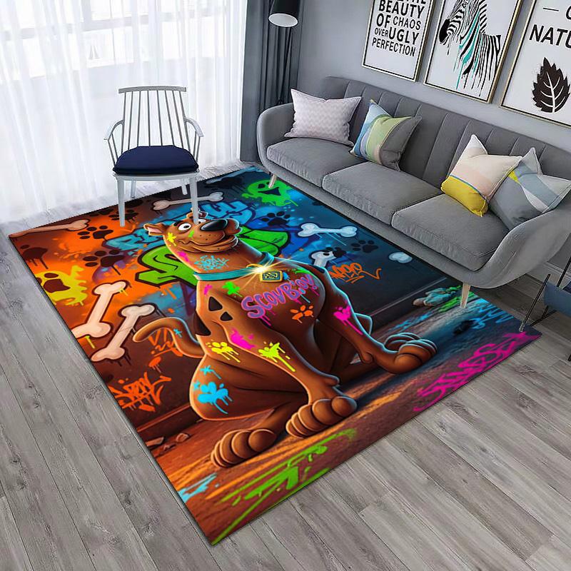 Halloween Cartoon Comedy Adventure Movie Scooby-Doo Carpet Is Suitable for Living Room and Bedroom Doormats Office Balcony Decorative Carpet V2