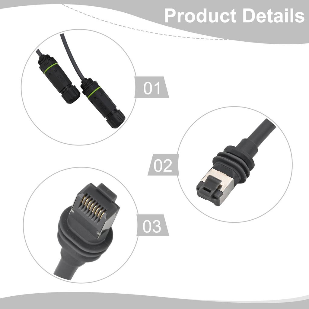 For Starlink For Gen 3 & For Mini Ethernet Adapter Pack Dual For RJ45 Connectors with Strong Waterproof Housing