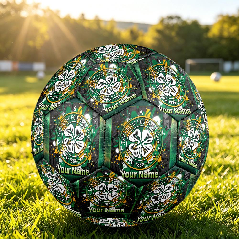 Personalized Size 5 Football Celtic FC Pattern Outdoor Game Sports Ball Gift