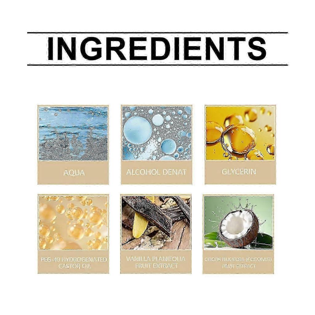 Vanilla Coconut Body Perfume Spray, Long-lasting Fragrance, Exudes Unique Charm, Fresh, Romantic Portable Perfume