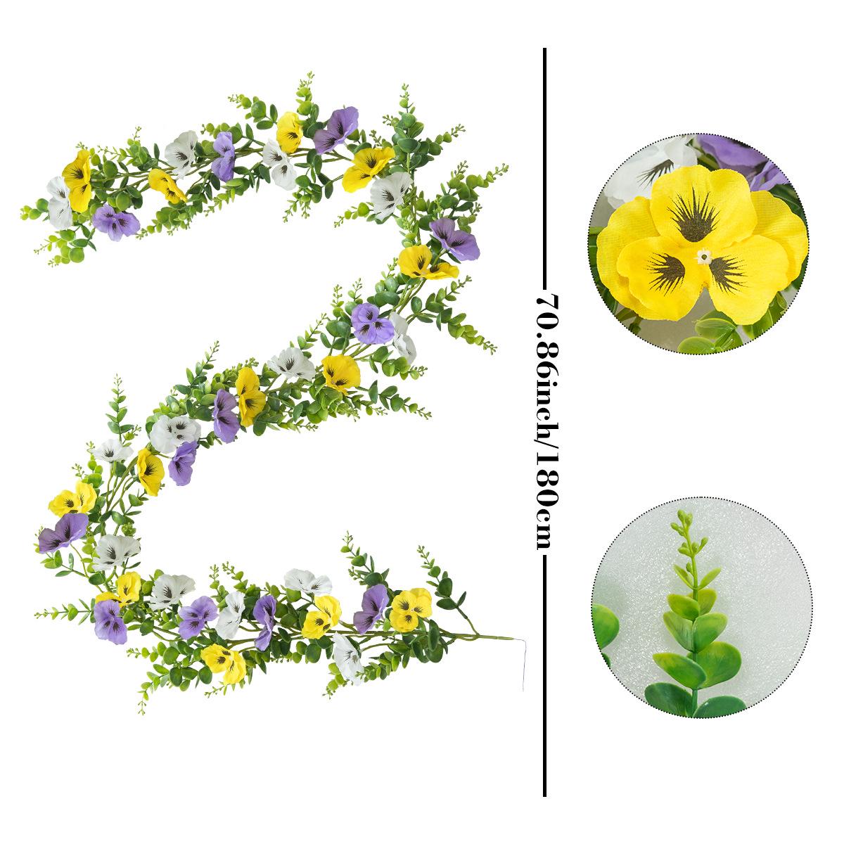 

Spring Green Pansy Vine and Eucalyptus for Outdoor, Home, and Wedding Decor