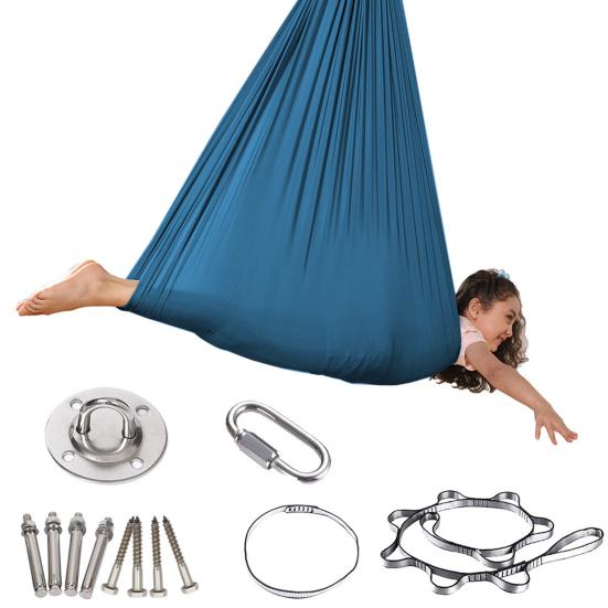 Kids Therapy Sensory Swing Stretch Indoor Outdoor Special Needs Cuddle Swing Anxiety Relief Kids Adults Ceiling Hanging Aerial Yoga