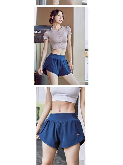 Women's High-Waisted Quick-Dry Sports Shorts for Yoga and Running