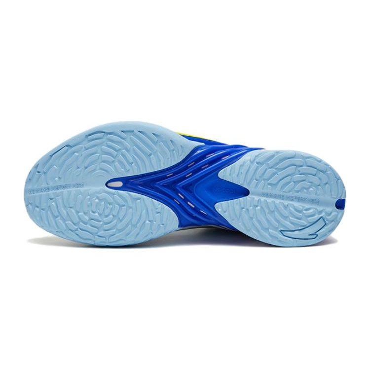Anta Whirlwind Mesh Durable Breathable High-Top Kids Basketball Shoes Kids sneaker Bright-Blue White 312321118H-5