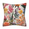 Vibrant 3D Printed Wildflower Meadow–Colorful Boho Floral Decorative Throw Pillow Cover Cotton Linen Cushion Cover