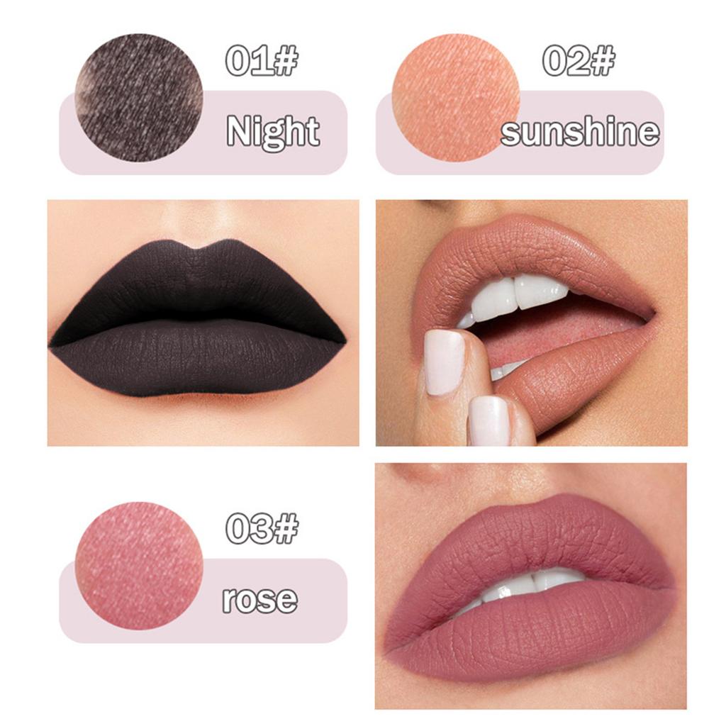 Velvet Matte Lipstick 1PC High Pigment Color Rich Long Lasting Waterproof Non Transfer Lip Makeup Soft Feel Lipstick for Women Girls Beauty Gift