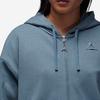 Jordan Solid Color Logo Zip-Up Hoodie Women Tops Blue DZ3360-031