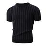 Men's High-End Thick Knit Short Sleeve Sweater - Slim Fit, Autumn/Winter Style Trendsetter