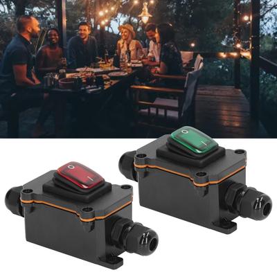 4 Pin 2 Position Inline Cord Switch with Rocker Button IP65 Waterproof On Off Outdoor Toggle Switch Inline Toggle Switch