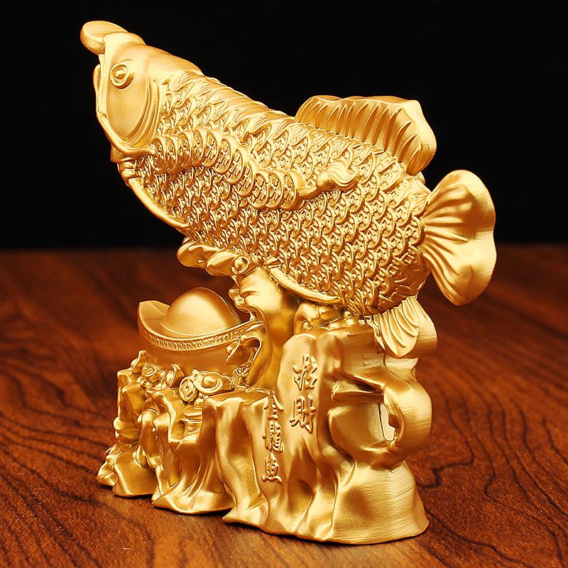 The New Sand Gold Has More Than a Fortune Every Year, Alloy Goldfish Home Decoration, Chinese Office Opening Gift