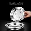 LFGB Certificated 316L Stainless Steel Restaurant Plate 99.9% Anti-bacterial Kitchen Food Container Sanitary Banquet Dish