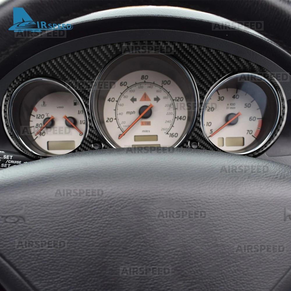 Prawdziwa miękka naklejka ozdobna z włókna węglowego do Mercedes Benz SLK R170 1996 1997 1998 1999 2000 2001 2002 2003 Rama prędkościomierza samochodowego