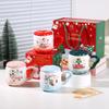 Cute Hand-Painted Santa Claus Ceramic Cartoon Mug Souvenir