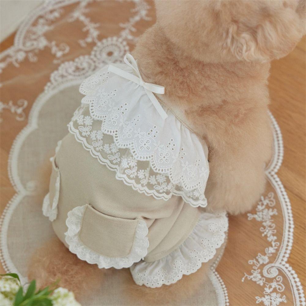 Soft Pet Lace Jumpsuit Fashion Dog Pajamas Comfortable Dog Clothes  Summer