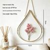 Drop-Shaped Dried Flower Photo Frame - Preserved Floral Decor for Home, Living Room, Weddings, and Parties