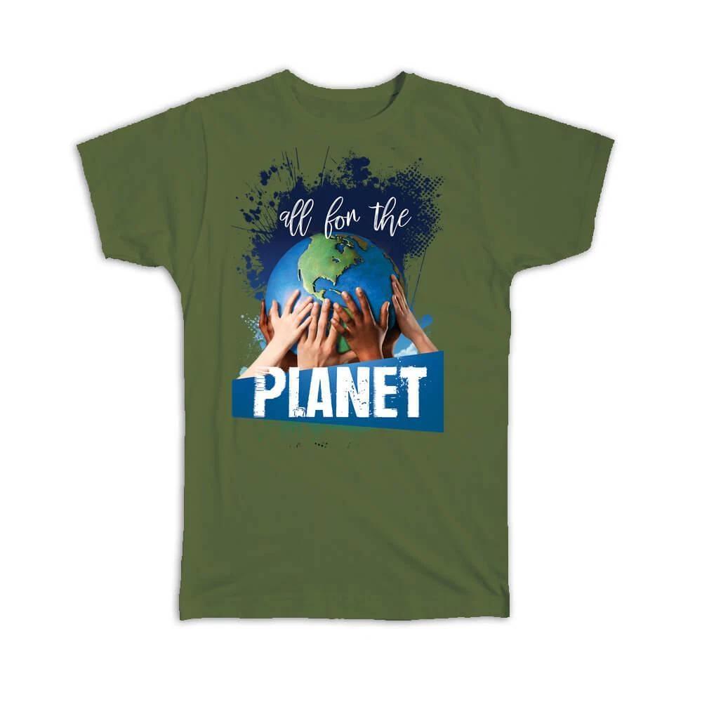 Gift T-Shirt : Ecolife Hands Holding Earth Globe Union Nature Procession Go S
