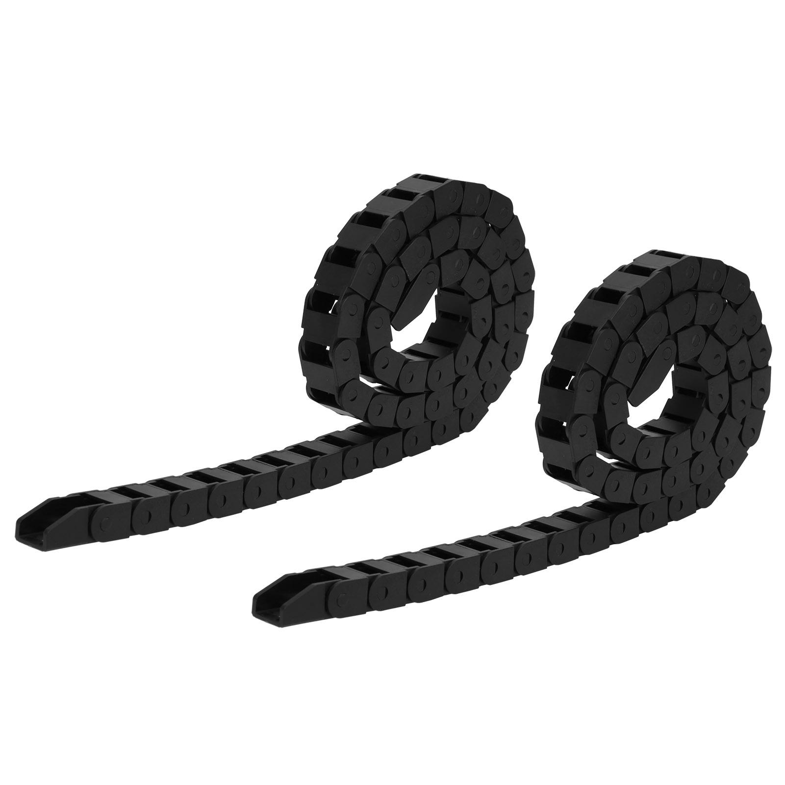 

2Pcs Nylon Wire Energy Chain Drag Cable Flexible Towline Carrier for Moving Machinery