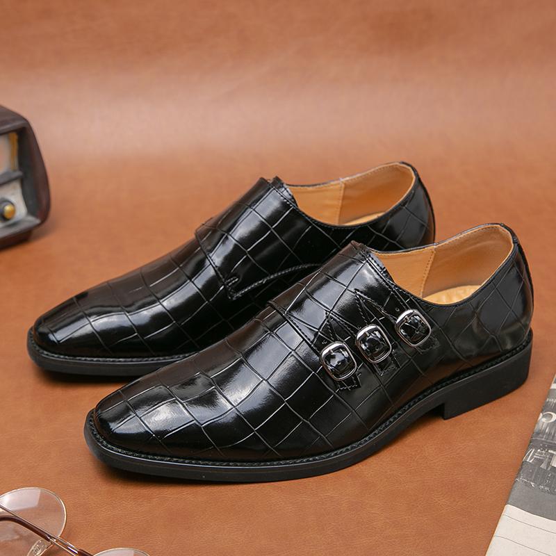 Fashion 2024 New White Monk Shoes Leather Loafers Men Dress Shoes Slip On Breathable Driving Shoes Multi Color Penny Moccasins Shoes Men