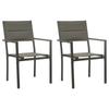Day and Night - Day and Night Garden Chairs 2 Units Steel and Gray and Anthracite Textilene