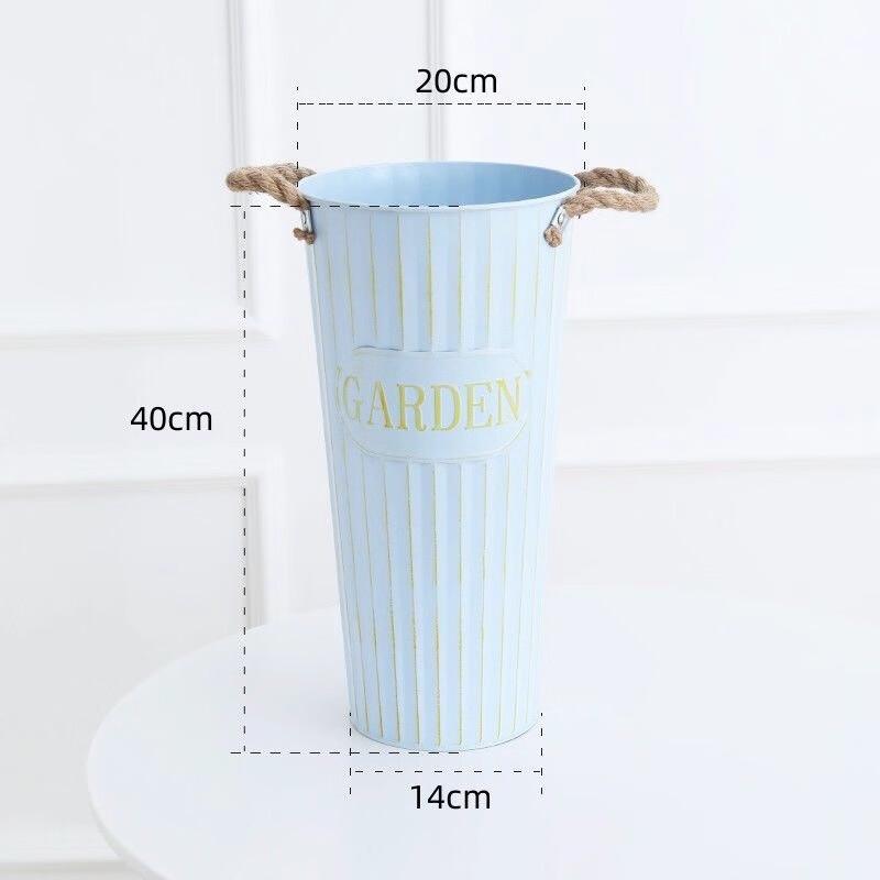 Vintage Metal Flower Bucket