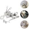 Beer Can Chicken Holder Motorbike Shaped Beer with Glasses Indoor Outdoor Grill Racks Silver
