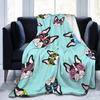 Cute Ultra-Soft Flannel Printed Blanket Plush Throw Nap Cover Sofa Bed Couch King Queen Full Size French Bulldog Dog