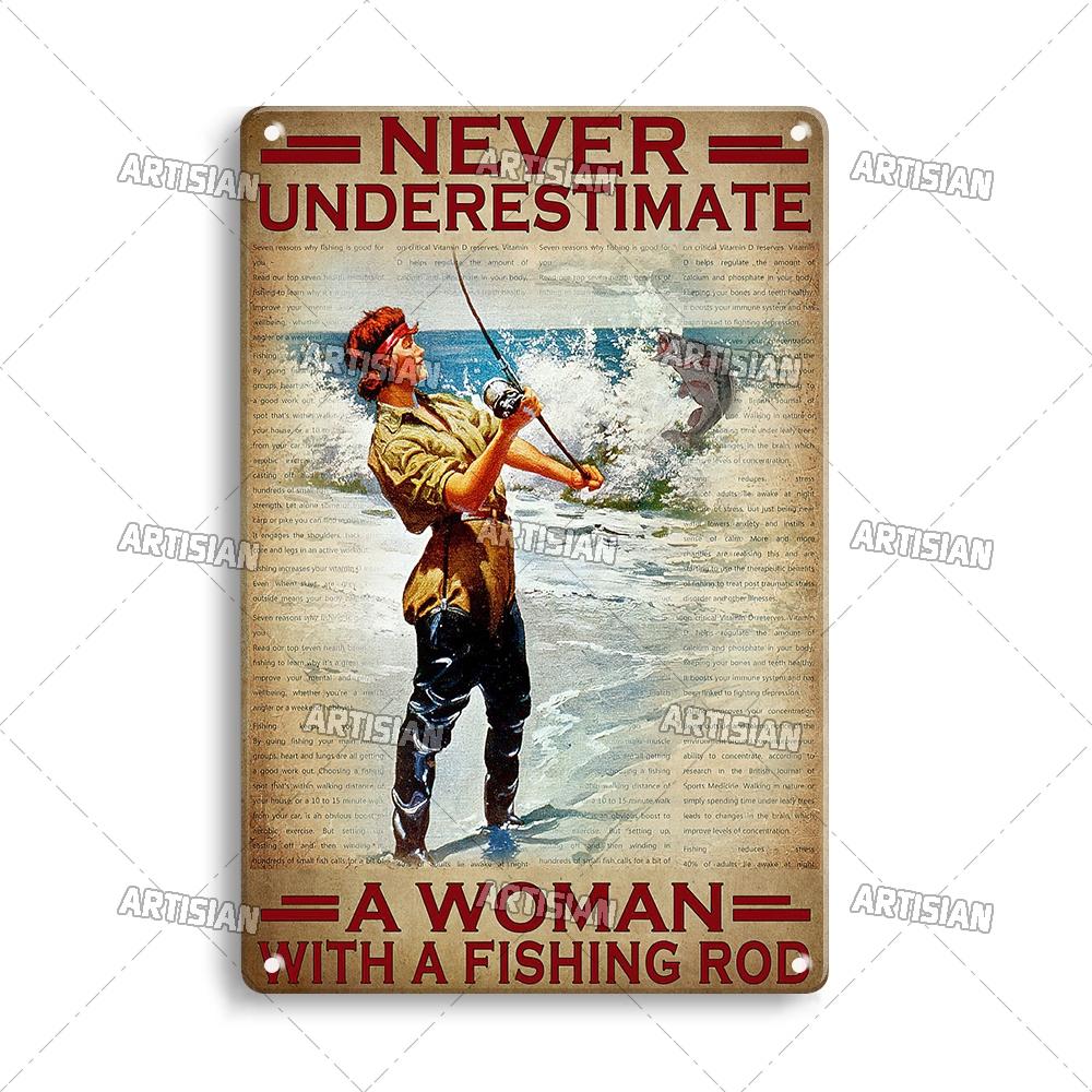 Rzemieślniczy Połów Ryb Metalowy Znak Sportowy Plakat Cyna Przynęta Dekoracyjny Talerz Dekoracja Ścienna Garaż Bar Pub Klub Hotel Kawiarnia Kuchnia Dom