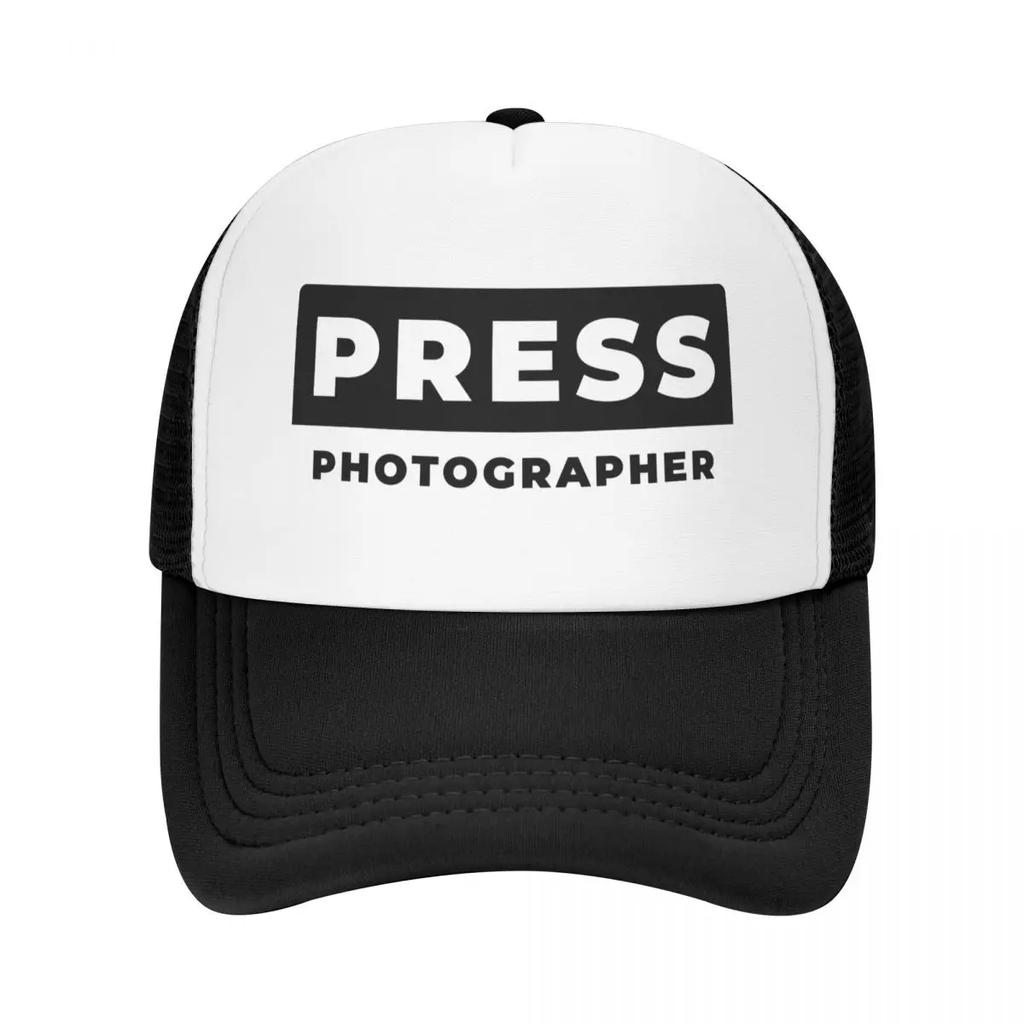 Press Photographer ID Rounded Baseball Cap Luxury Caps Fishing Cap Bobble Hat For Girls Men's