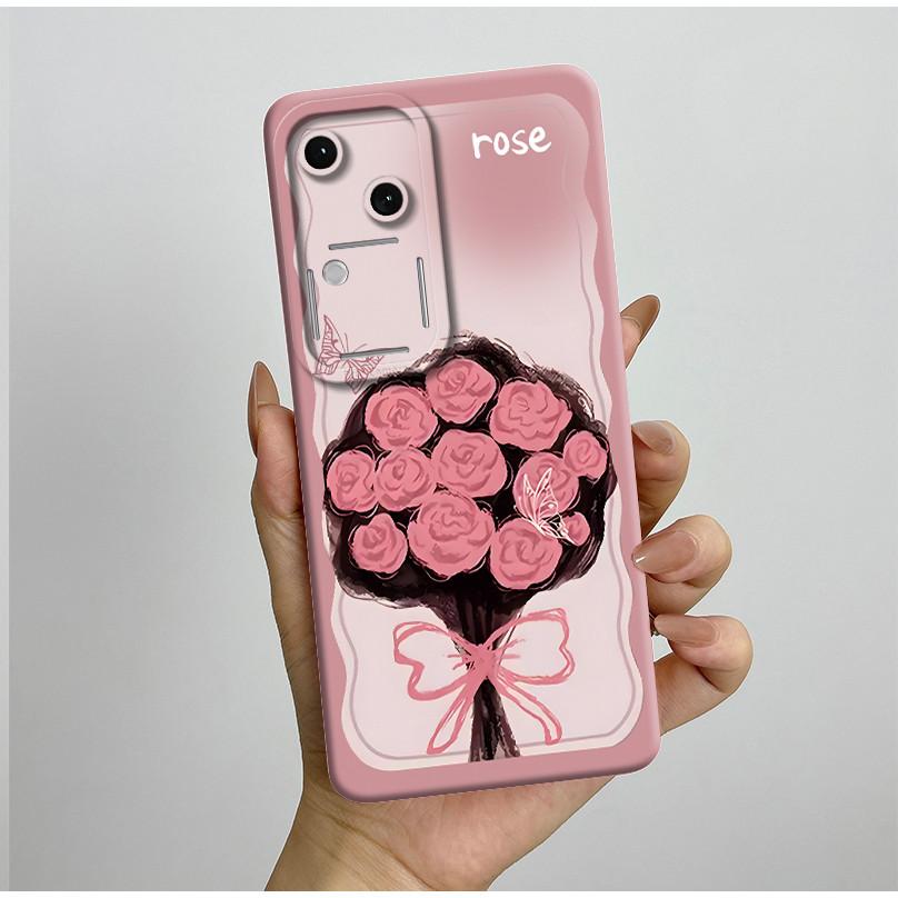 For Vivo V30 V2318 Casing Liquid Soft Silicone Aesthetic Luxury Cover Full Protective Shell For Vivo V 30 V30 Pro 5G Phone Case