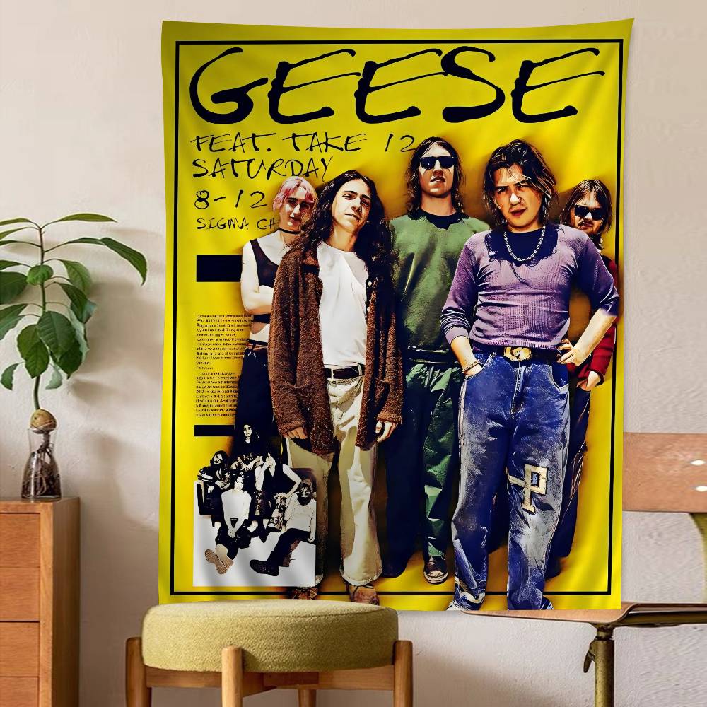 Band G-Geese Tapestry Art Printing Japanese Wall Tapestry Anime Wall Hanging Home Decor 100X70CM