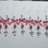 Lovely Phone Charm Colorful Beaded Keychain Acrylic Alloy Keyring Bag Accessory