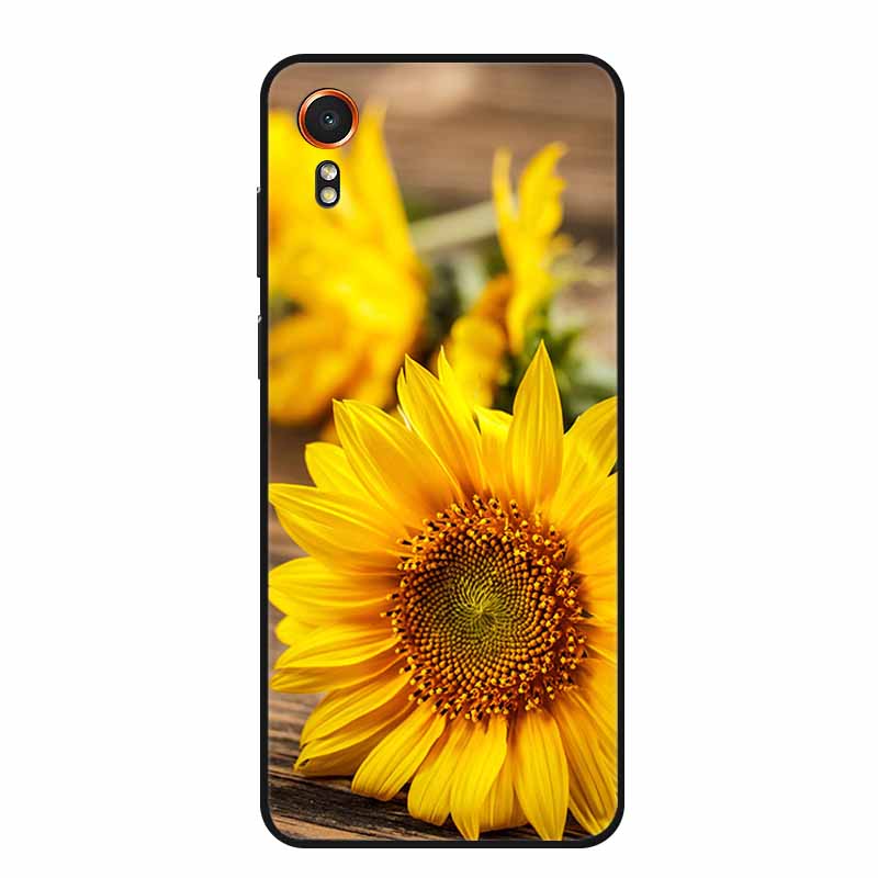 For Samsung Galaxy Xcover 7 Case Fashion Flowers Black Silicone Soft Back Cover For Samsung Galaxy Xcover7 Phone Case Coque Capa
