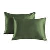 2pcs Soft Smooth Solid Color Double Sided Design Pillowcase With Hidden Zipper