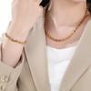 KALEN Stainless Steel Twisted Chain Bracelet For Women Men Rock Thick Patterned Loop Necklace Gold Color Trend Jewelry Gift