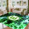 VfL Wolfsburg FC Design Kristall-Samt-Teppich Weiche Dekorationsmatte für Schlafzimmer Eingang