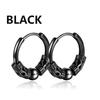 2PCStainless Steel Punk Men's Hoop Earrings For Women Hip Hop Totem Earring For Men Earrings Gothic Ear Stud Jewelry Party Gift