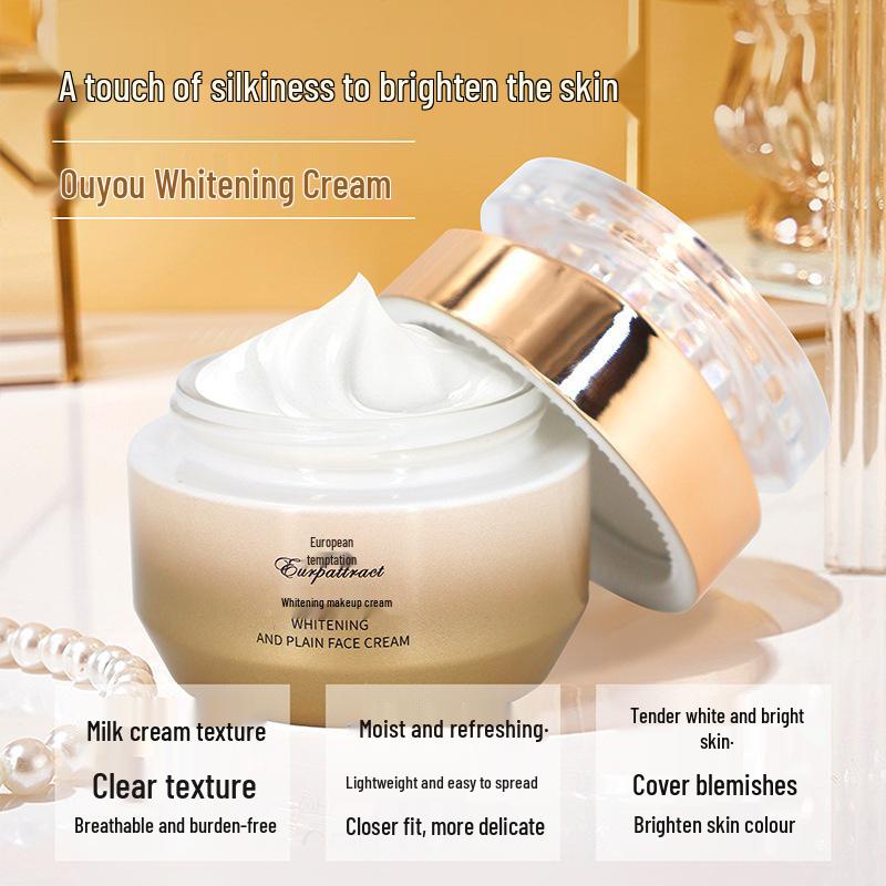 European-American Natural Whitening Moisturizing Face Cream - Long-Lasting, Concealing, and Clear Skin Tone Enhancer