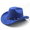 Ethnic Style Western Cowboy Hat With Large Brim For Outdoor Sunshade And Breathability