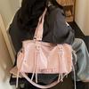 Glossy Drawstring Tassel Tote Bag Women's Shoulder Bag