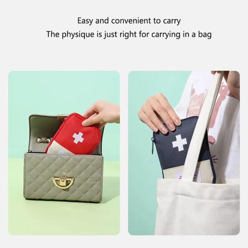 Empty Travel Pill Bottle Organizer Large Capacity Pill Pocket Portable Emergency Bag Outdoor