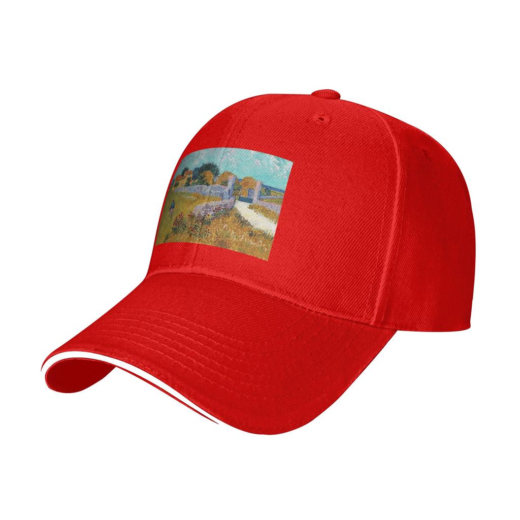 Farmhouse In Provence  Vincent Van Gogh Cap Baseball Caps Adjustable Hat Hip Hop Summer Unisex Baseball Hats Customizable