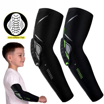 1 pz Bambini Braccio Gomito Manica Pad 5-15 anni Bambini Giovani Sport Compressione Protezione Gomito per Calcio, Ciclismo