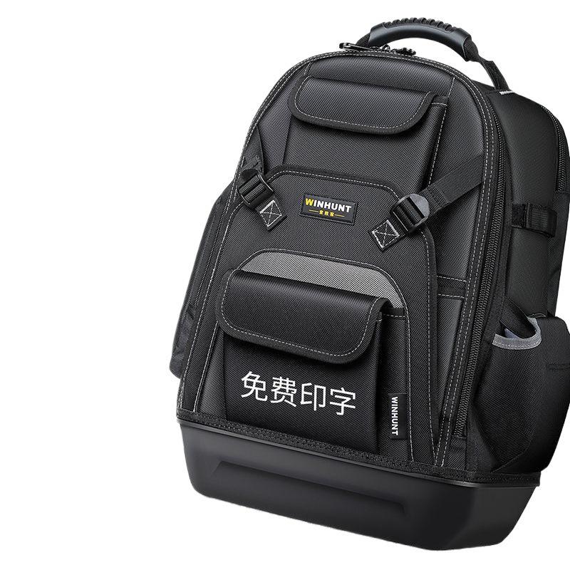 Multifunctional Canvas Tool Backpack for Electricians and Woodworkers